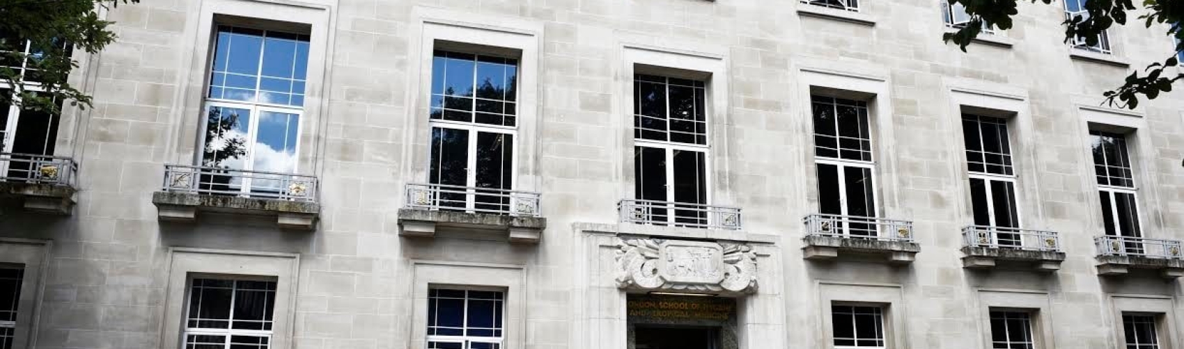 London School of Medicine and Tropical Hygiene, outside the building.